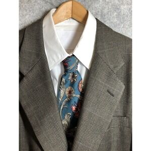 Jos. A. Bank Blazer 44R Brown Wales Glen Plaid Sport Coat Jacket Business Classi